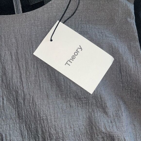 Theory Greystone Sleeveless Shift Dress in Stretch Viscose-Blend Size 12 New - Picture 10 of 12